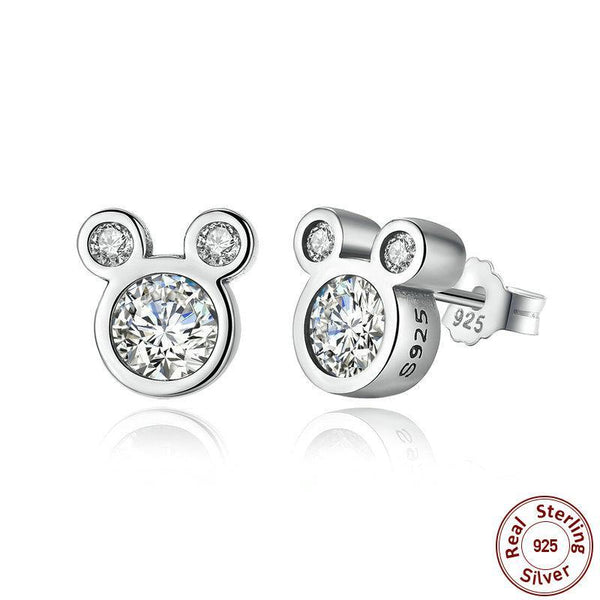 Sterling Mickey Stud Earrings